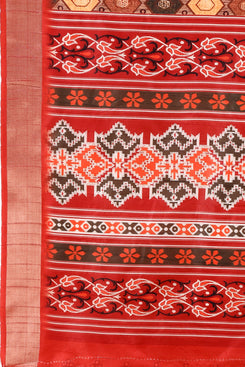 Bright & Beautiful Admyrin South Silk Digitally Printed with Zari Border Work Saree with Blouse Piece