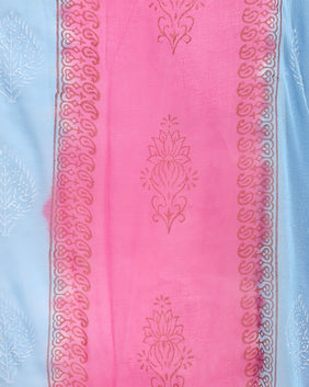 Admyrin Pure Cambric Cotton Printed Kurta Set With Dupatta