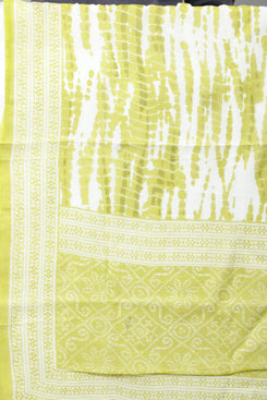 Admyrin Mehendi Green Cotton Zari Weaving And Embroidered Straight Kurta Set with Dupatta