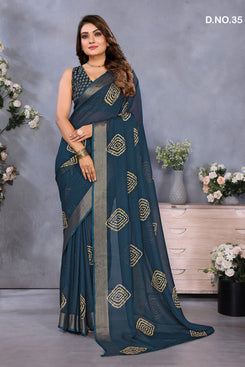 Admyrin Weightless Pattern Function Wear Saree with Blouse Piece