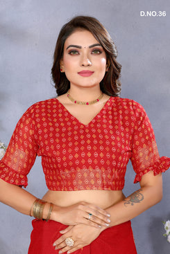 Admyrin Weightless Pattern Function Wear Saree with Blouse Piece