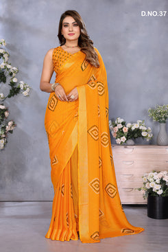 Admyrin Weightless Pattern Function Wear Saree with Blouse Piece