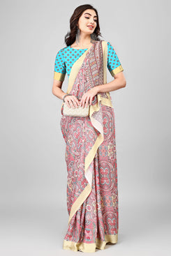 Admyrin Stylish & Beautiful Satin Georgette Digitally Printed Party Wear Sarees with Blouse Piece