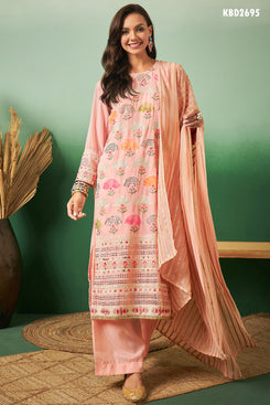 Admyrin's Unstitched Georgette Salwar Suit design with Hand Embroidered Sequence Work