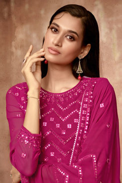 Admyrin Heavy Georgette Party Wear Designer Embroidered Heavy Gown With Dupatta