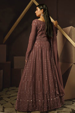 Admyrin Heavy Georgette Party Wear Designer Embroidered Heavy Gown With Dupatta