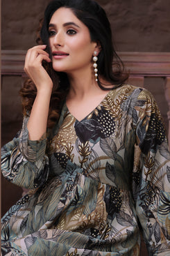 Admyrin Premium Chanderi Traditional Function Wear Readymade Kurti With Pant