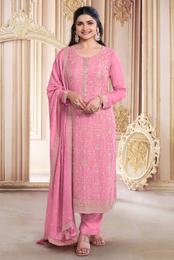 Classy Designer Admyrin Faux Georgette Semi-stitched Heavy Salwar Suit