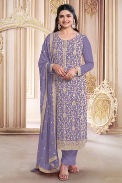Classy Designer Admyrin Faux Georgette Semi-stitched Heavy Salwar Suit