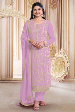 Classy Designer Admyrin Faux Georgette Semi-stitched Heavy Salwar Suit
