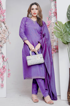 Admyrin Lavender Rayon Trendy Elementary Designer Readymade Salwar Suit