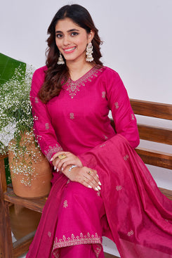 Admyrin Rani Pink Rayon Trendy Elementary Designer Readymade Salwar Suit