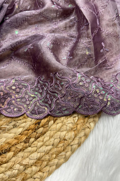 Admyrin Designer Party Wear Soft Jimmy Choo Silk Saree with Blouse Piece