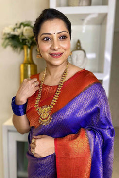 Admyrin Banarasi Art Silk Designer Function Wear Saree with Blouse Piece
