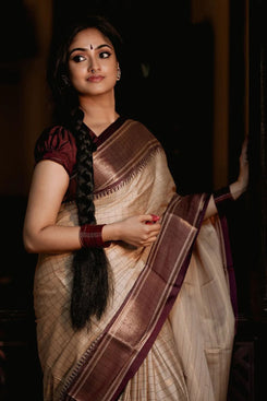 Admyrin Art Silk Function Wear Banarasi Woven Saree with Blouse Piece