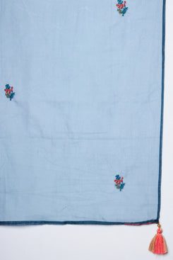 Admyrin Teal Blue Viscose Rayon Embroidered Ready to Wear Salwar Suit