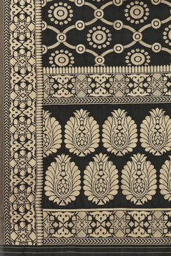 Admyrin Black Banarasi Silk Woven Dupatta