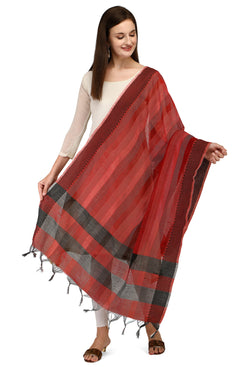 Admyrin Red Cotton Printed Fancy Dupatta