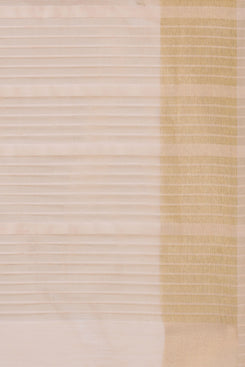 Bhelpuri Beige Linen Woven Saree with Blouse Piece