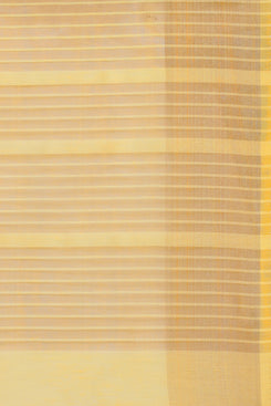 Bhelpuri Yellow Linen Woven Saree with Blouse Piece