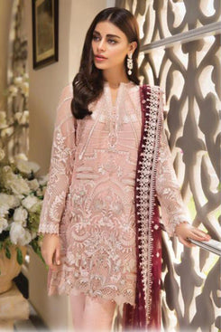 Bhelpuri Peach Butterfly Net Designer Party Wear Pakistani Suit