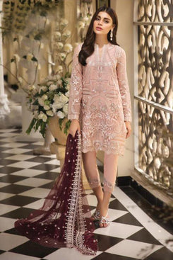 Bhelpuri Peach Butterfly Net Designer Party Wear Pakistani Suit