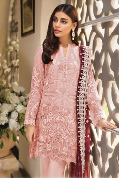 Bhelpuri Light Pink Butterfly Net Designer Party Wear Pakistani Suit