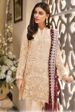Bhelpuri Cream Butterfly Net Designer Party Wear Pakistani Suit