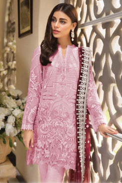 Bhelpuri Pink Butterfly Net Designer Party Wear Pakistani Suit