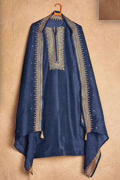 Bhelpuri Blue Pure Cotton lawn Designer Party Wear Plazzo Suit