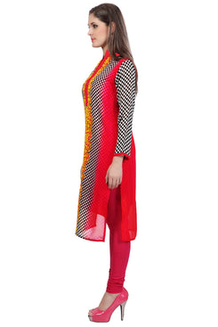 Admyrin Multi Colour Georgette Printed Kurti