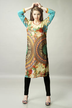Multi Colour Georgette Kurti
