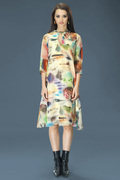 Multi Colour Georgette Digital Printed Fancy Tunic